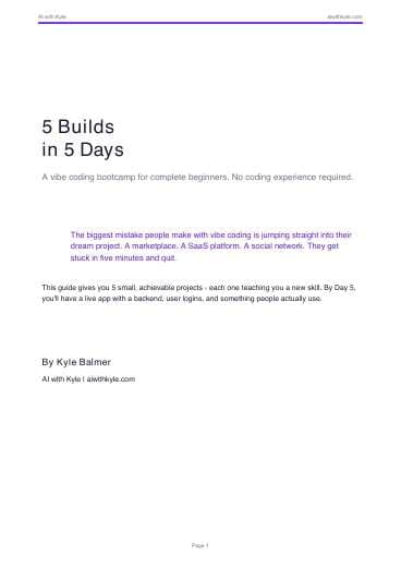5 Builds In 5 Days (PDF) preview page 1
