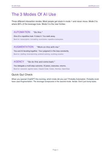 AI Fluency Cheat Sheet (PDF) preview page 3