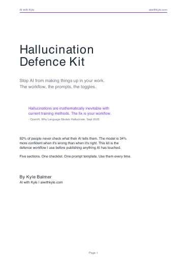 Hallucination Defence Kit (PDF) preview page 1