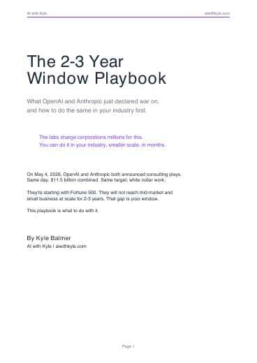 2-3 Year Window Playbook (PDF) preview page 1