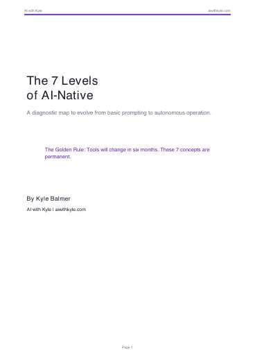 The 7 Levels To Become AI-Native (PDF) preview page 1