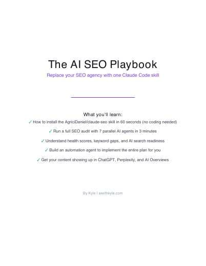 AI SEO Playbook (PDF) preview page 1