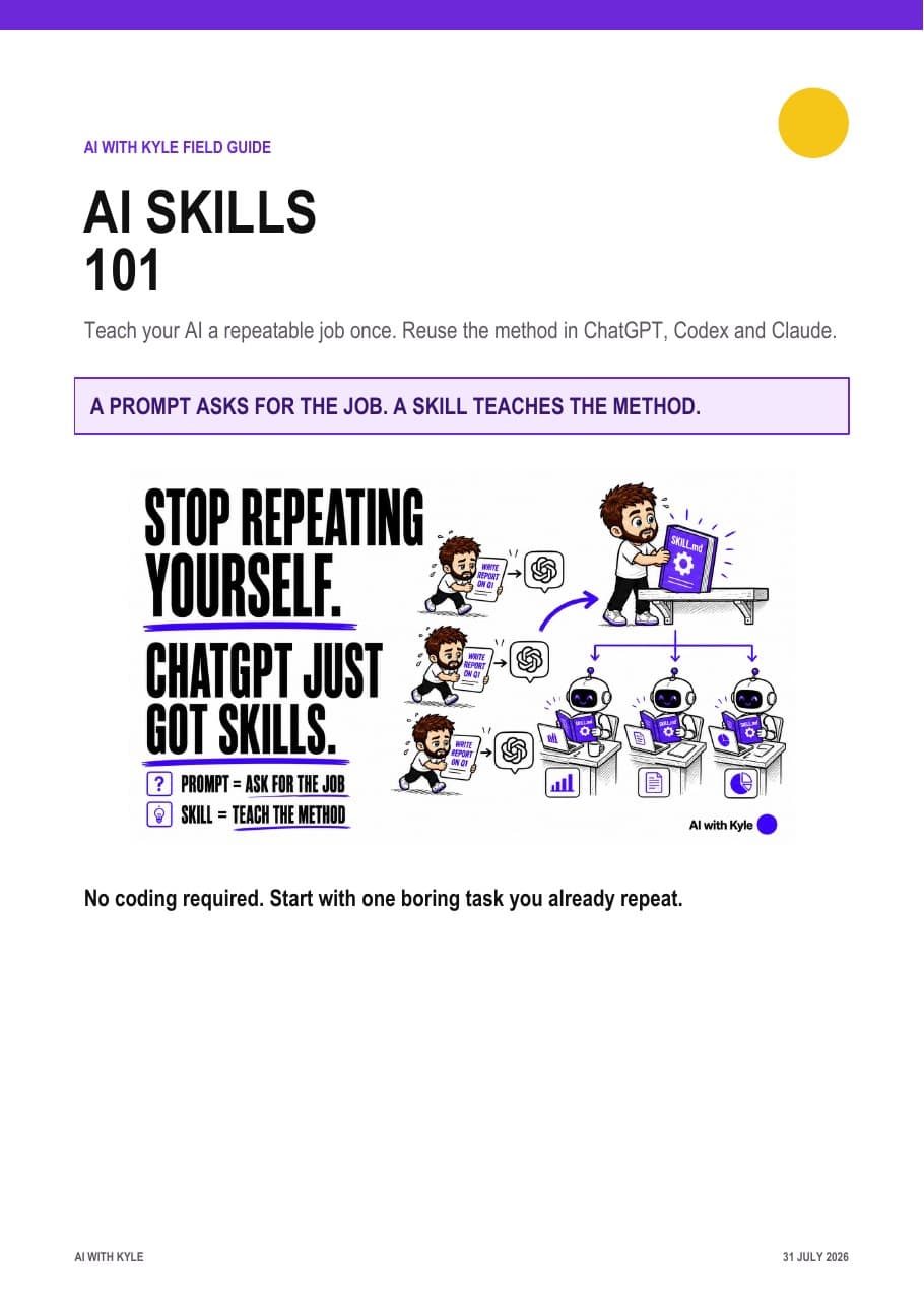 AI Skills 101 Guide (PDF) preview page 1