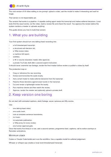 Build Your Own AI Video Editor (PDF) preview page 2
