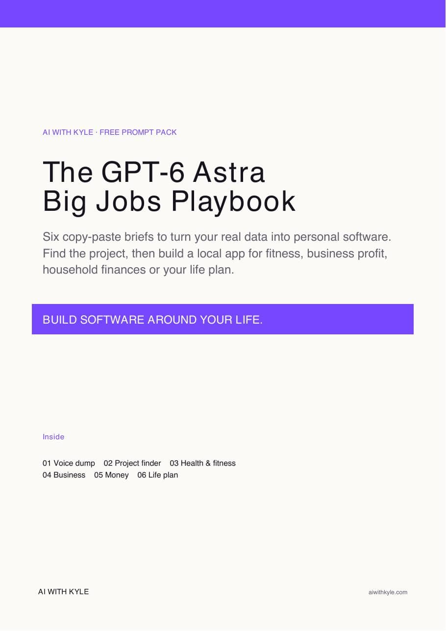 GPT-6 Astra Big Jobs Playbook (PDF) preview page 1