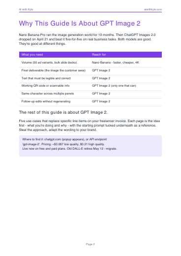 AI Images For Business Guide (PDF) preview page 2
