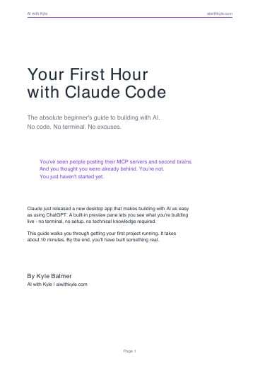 Claude Code Beginner's Guide (PDF) preview page 1