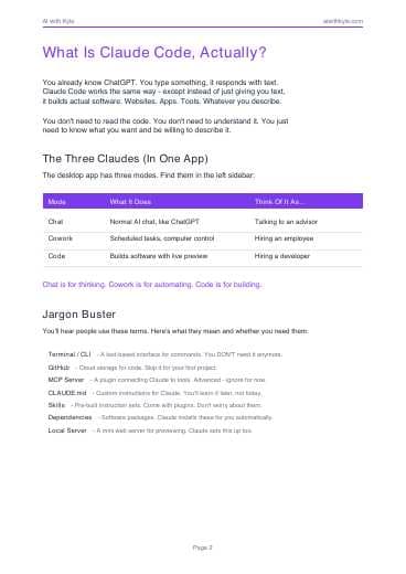 Claude Code Beginner's Guide (PDF) preview page 2