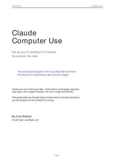 Claude Computer Use Guide (PDF) preview page 1