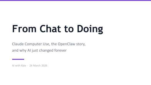 From Chatting To Doing Slide Deck (PDF) preview page 1