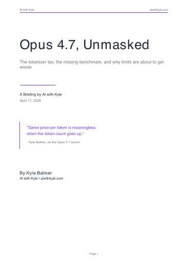 Opus 4.7 Briefing (PDF) preview page 1