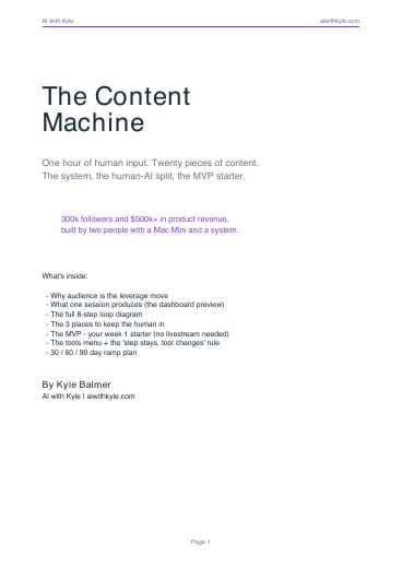 Content Machine Blueprint (PDF) preview page 1