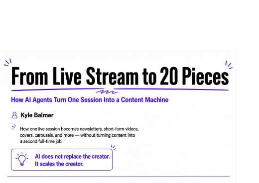 From Live Stream to 20 Pieces Slide Deck (PDF) preview page 1