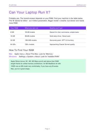 Local LLMs 101 Beginner Guide (PDF) preview page 3