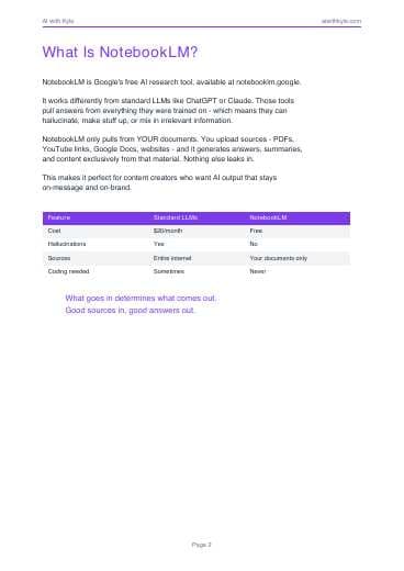 NotebookLM Content Engine Guide (PDF) preview page 2
