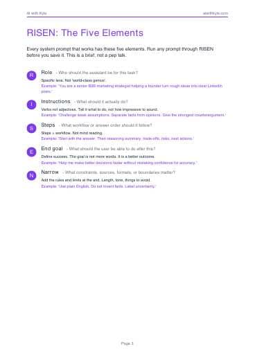 System Prompt Builder Kit (PDF) preview page 3