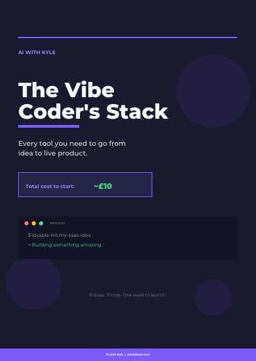 Vibe Coder Stack Checklist (PDF) preview page 1