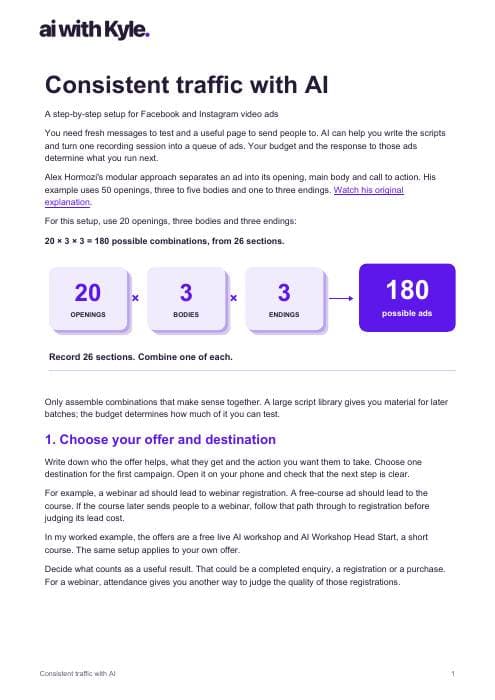 Consistent traffic with AI (PDF) preview page 1