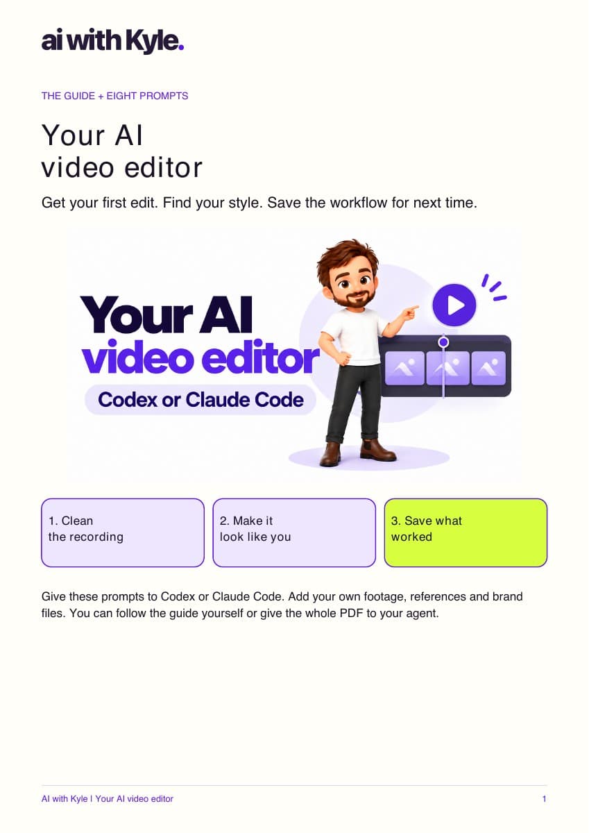 AI video editing guide (PDF) preview page 1