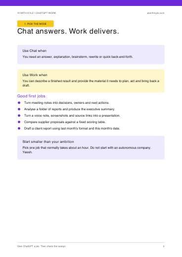 ChatGPT Work Delegation Kit (PDF) preview page 2