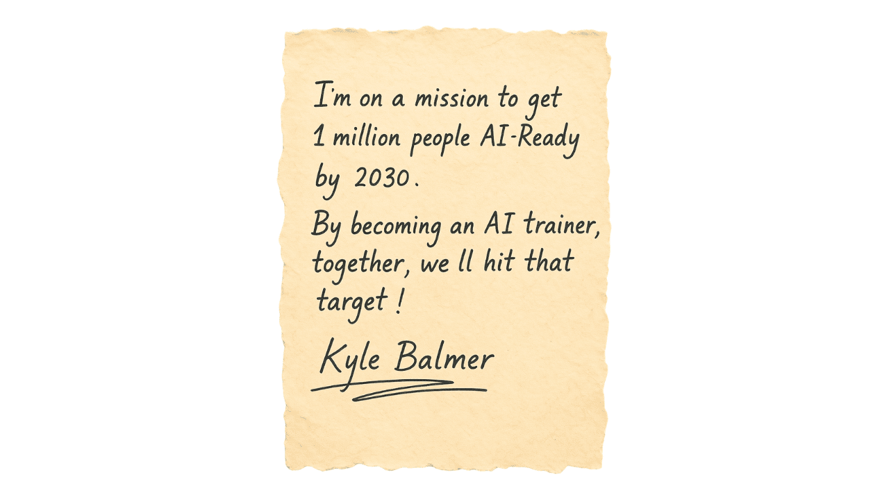 My mission - get 1 million people AI-Ready by 2030