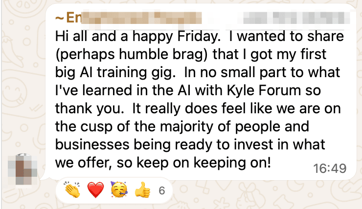 Student testimonial